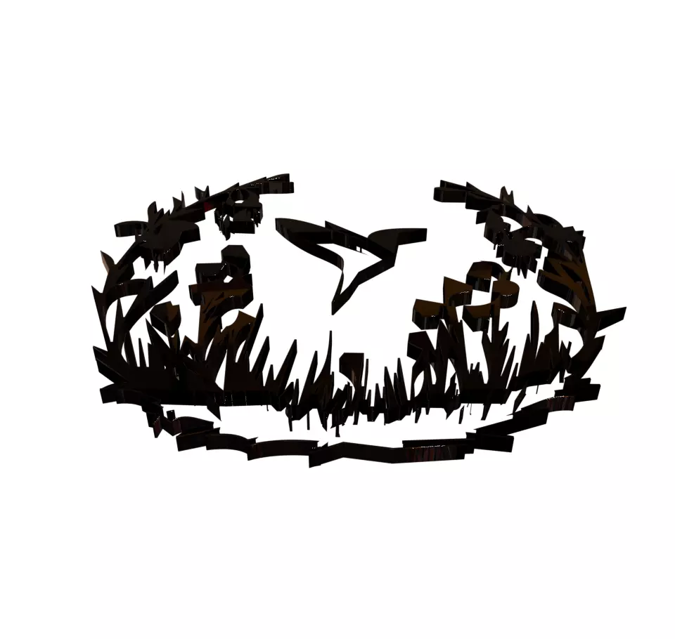 Humming bird wall deco 3D print model_0