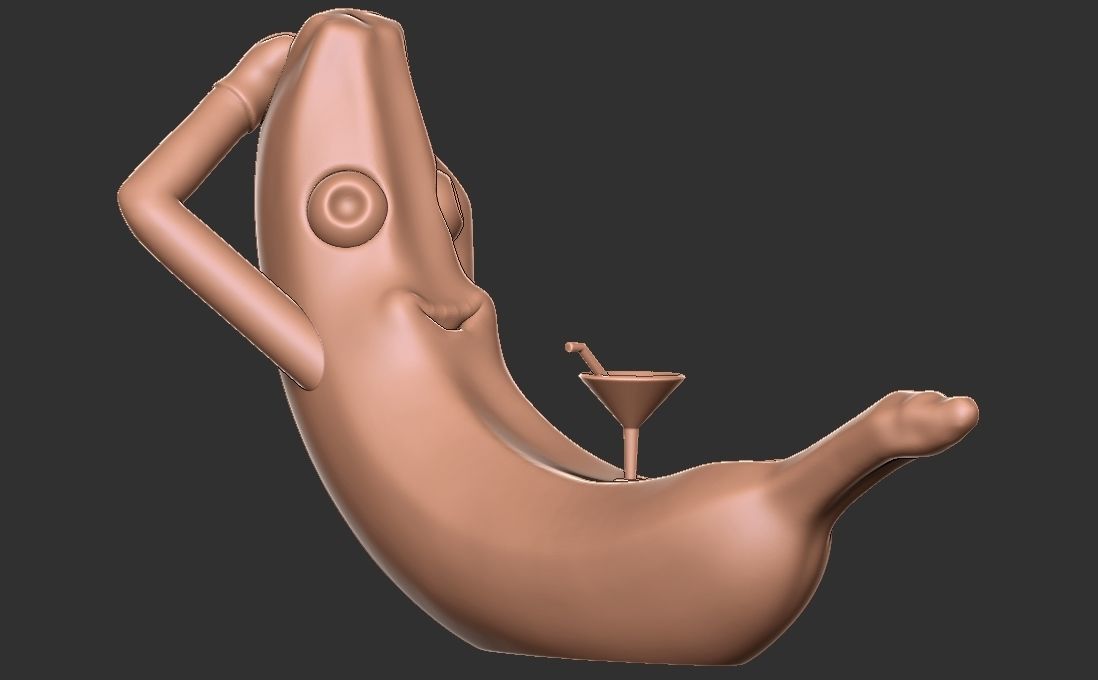 Holiday Banana character 3D print model_1