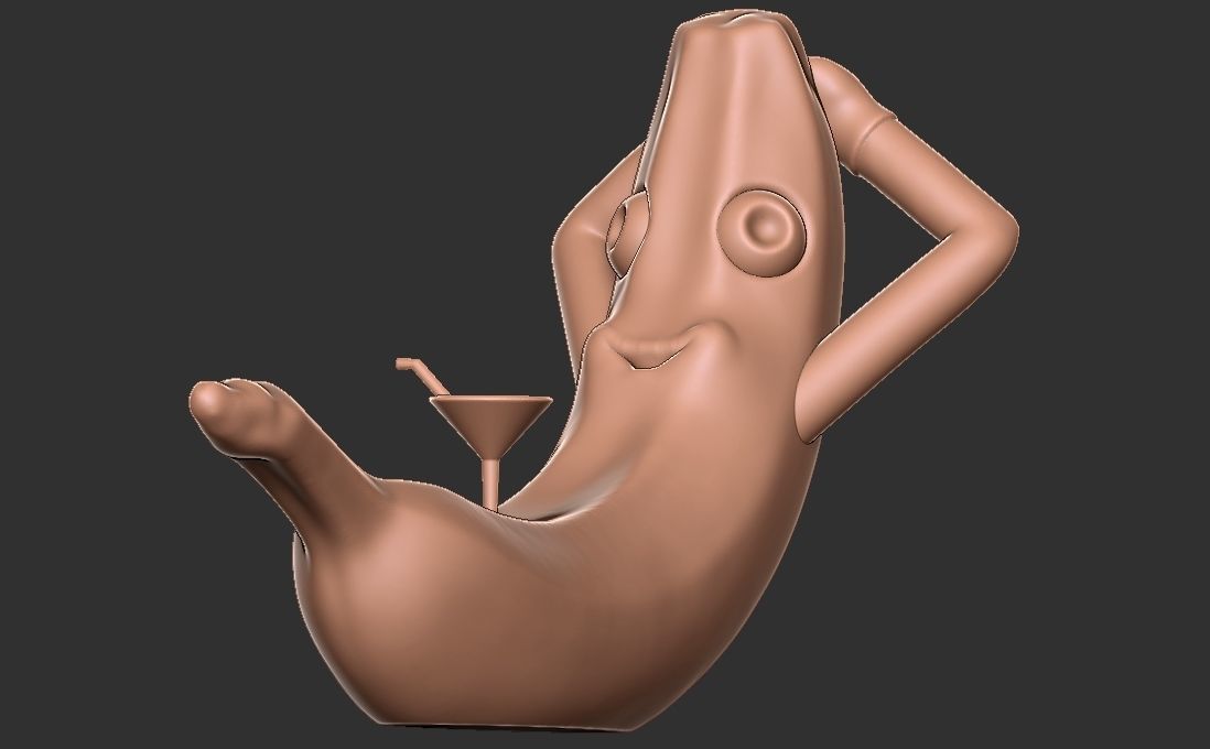 Holiday Banana character 3D print model_5