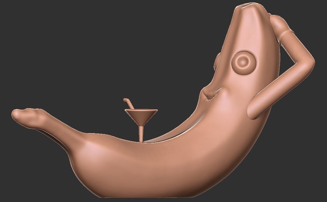 Holiday Banana character 3D print model_6