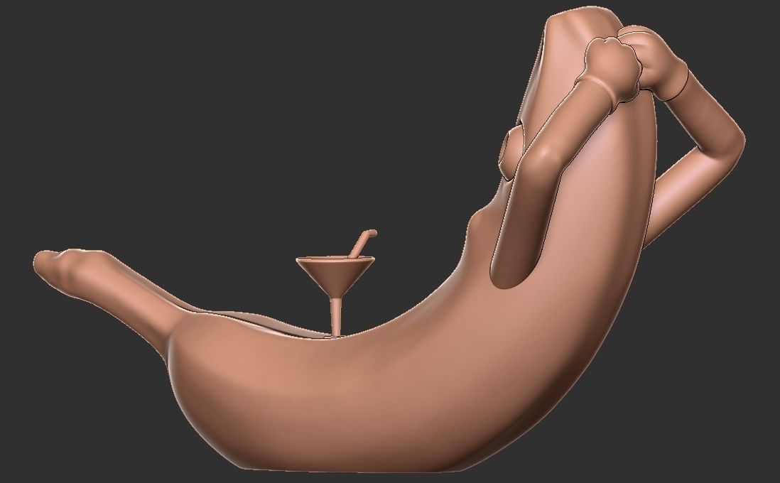 Holiday Banana character 3D print model_8