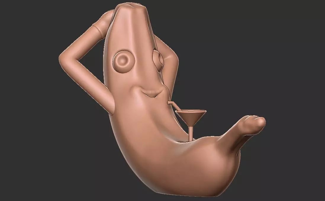 Holiday Banana character 3D print model_0