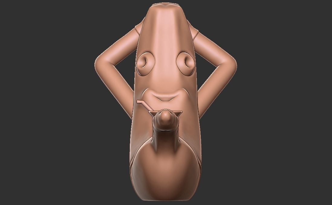 Holiday Banana character 3D print model_4