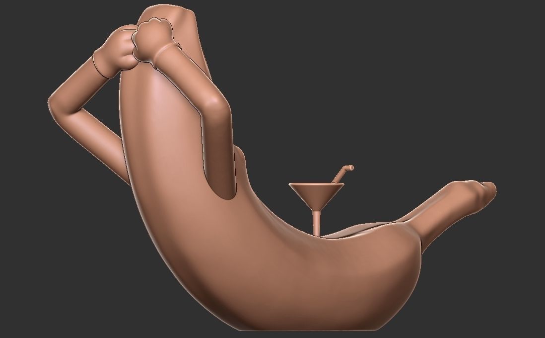Holiday Banana character 3D print model_11