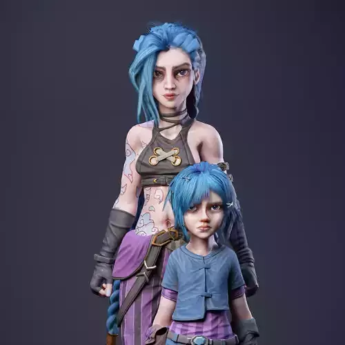Jinx Powder Fanart 3D model