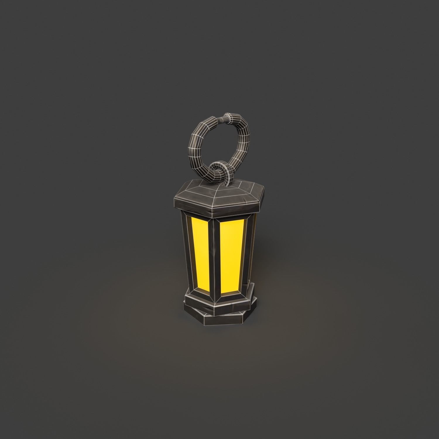 Stylized Lanter Low-poly 3D model_1