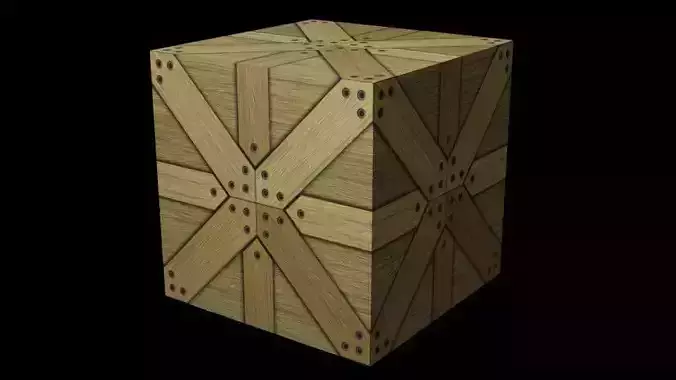 Seamless wooden texture box