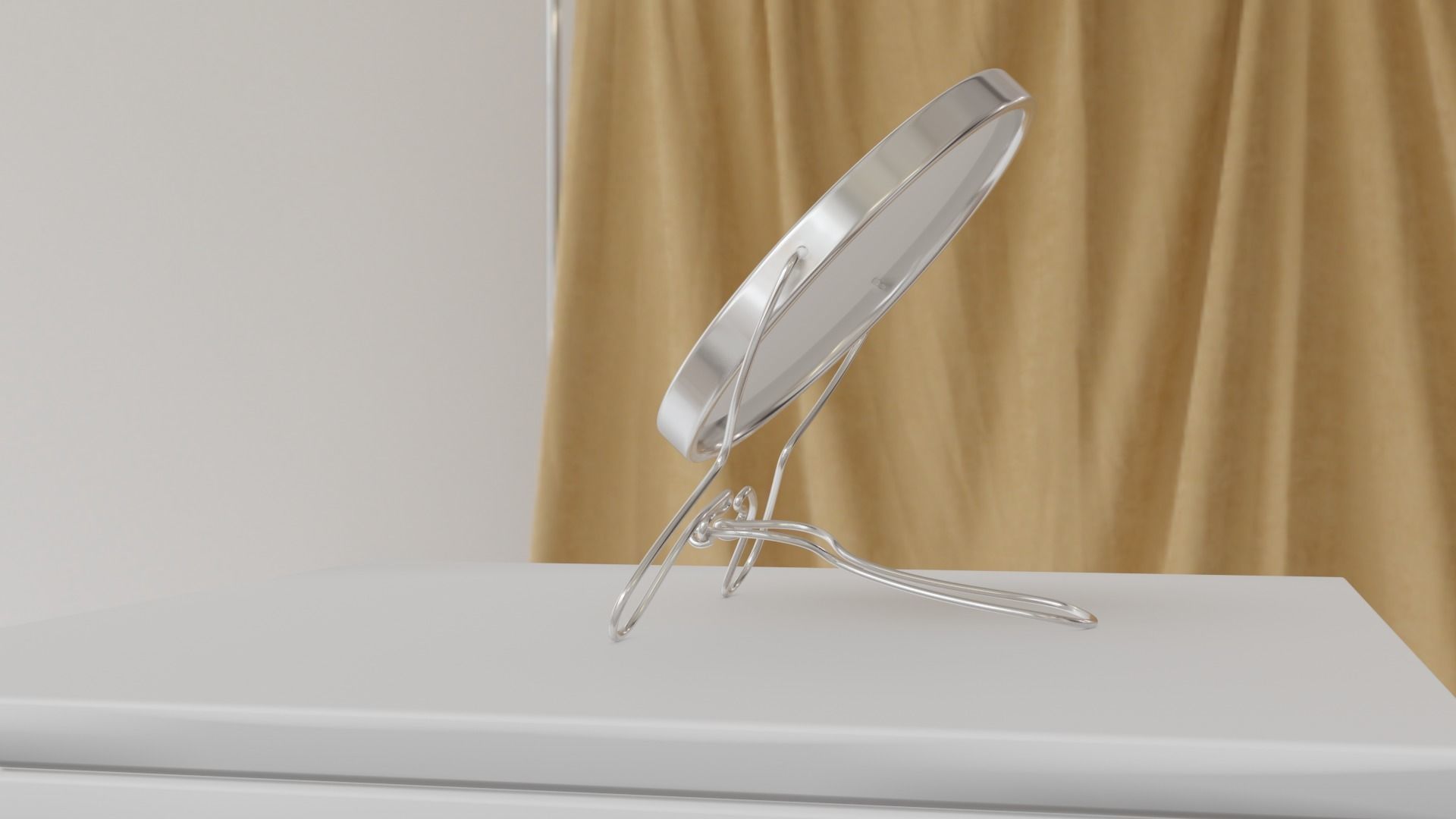 Makeup mirror metal Free low-poly 3D model_23