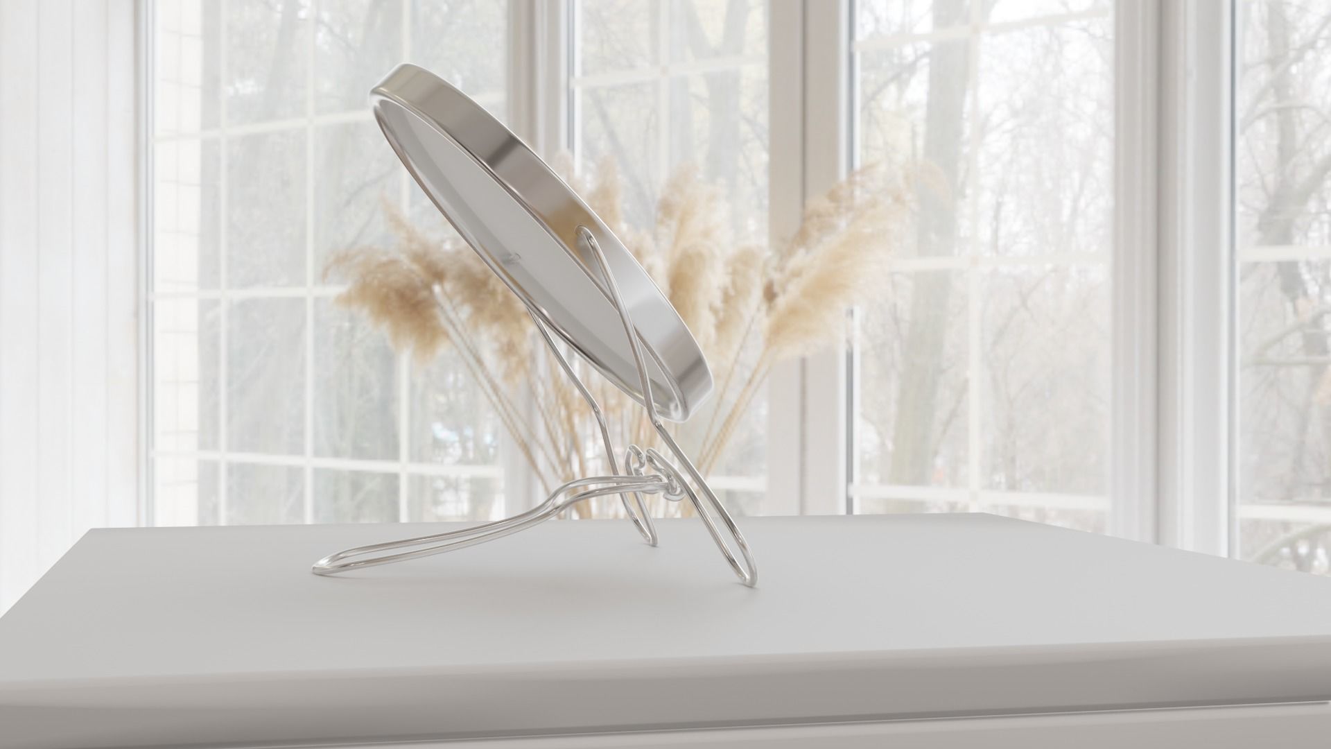 Makeup mirror metal Free low-poly 3D model_13