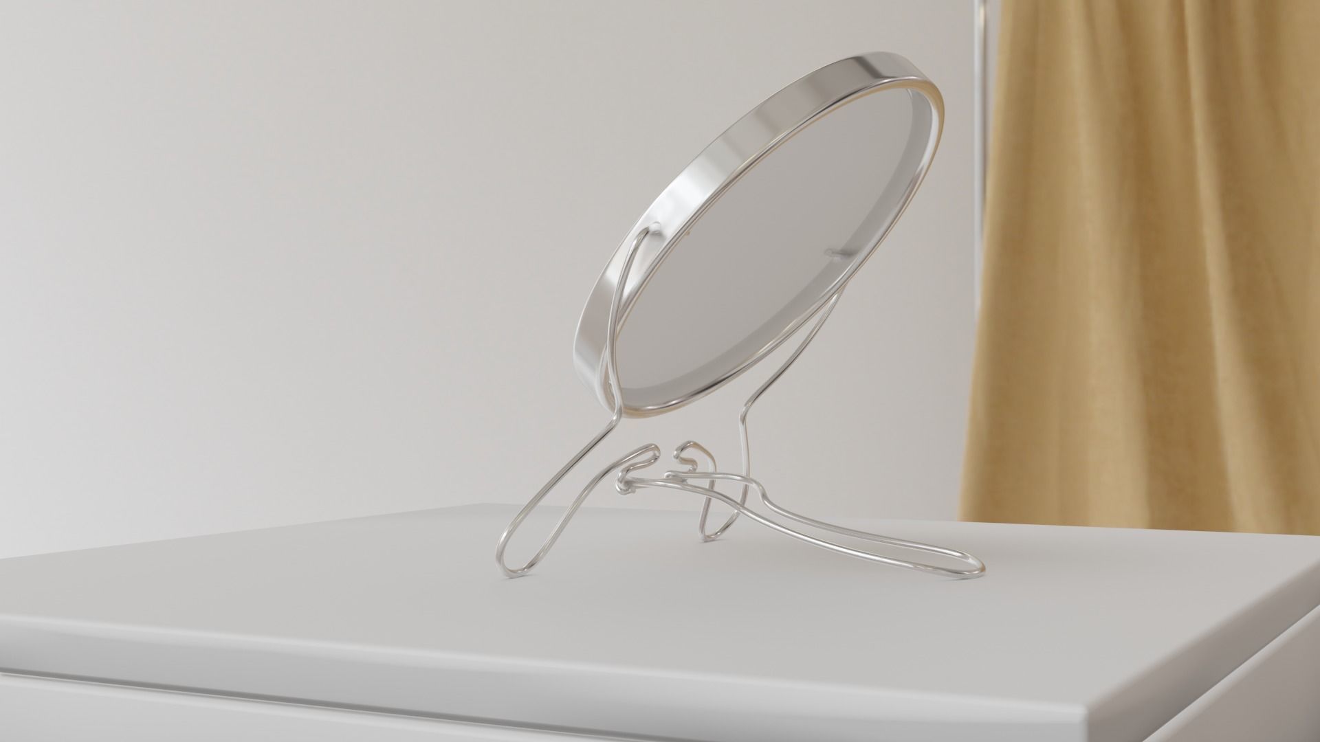 Makeup mirror metal Free low-poly 3D model_22