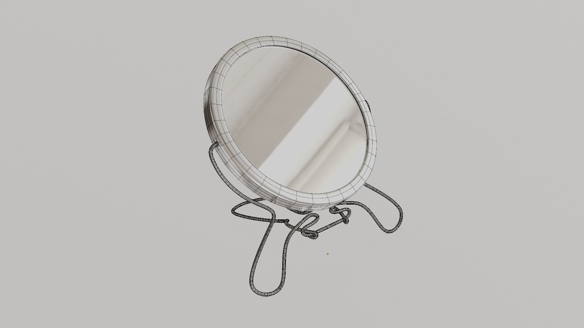 Makeup mirror metal Free low-poly 3D model_37