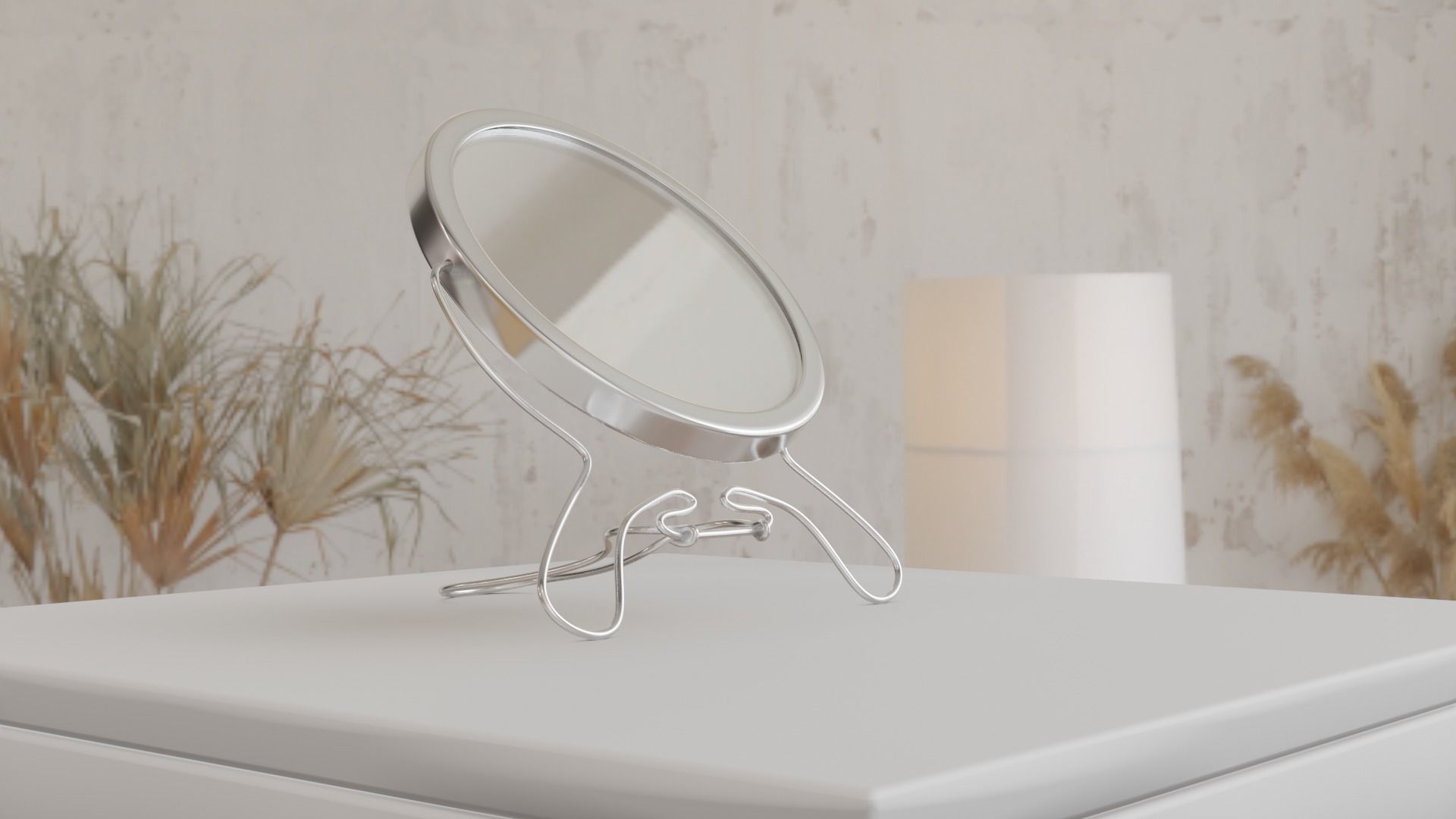 Makeup mirror metal Free low-poly 3D model_9