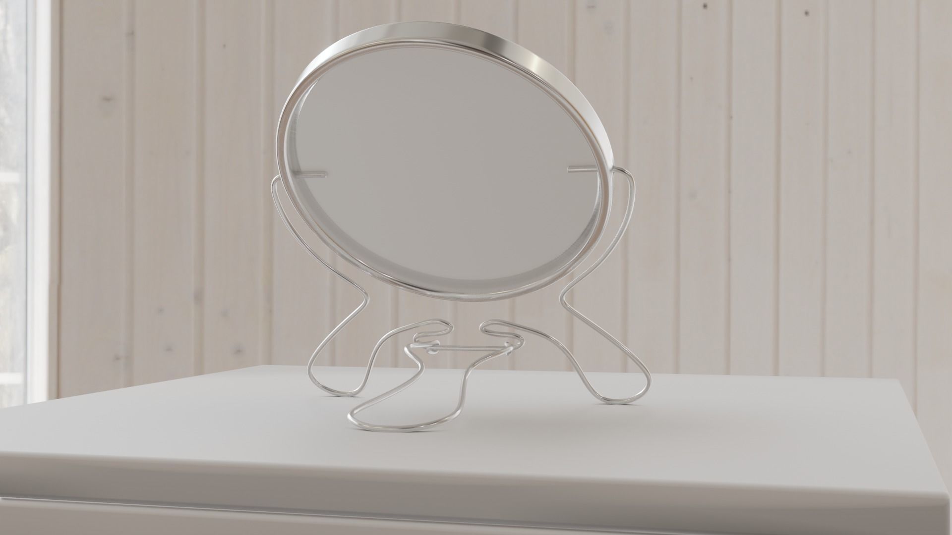 Makeup mirror metal Free low-poly 3D model_17