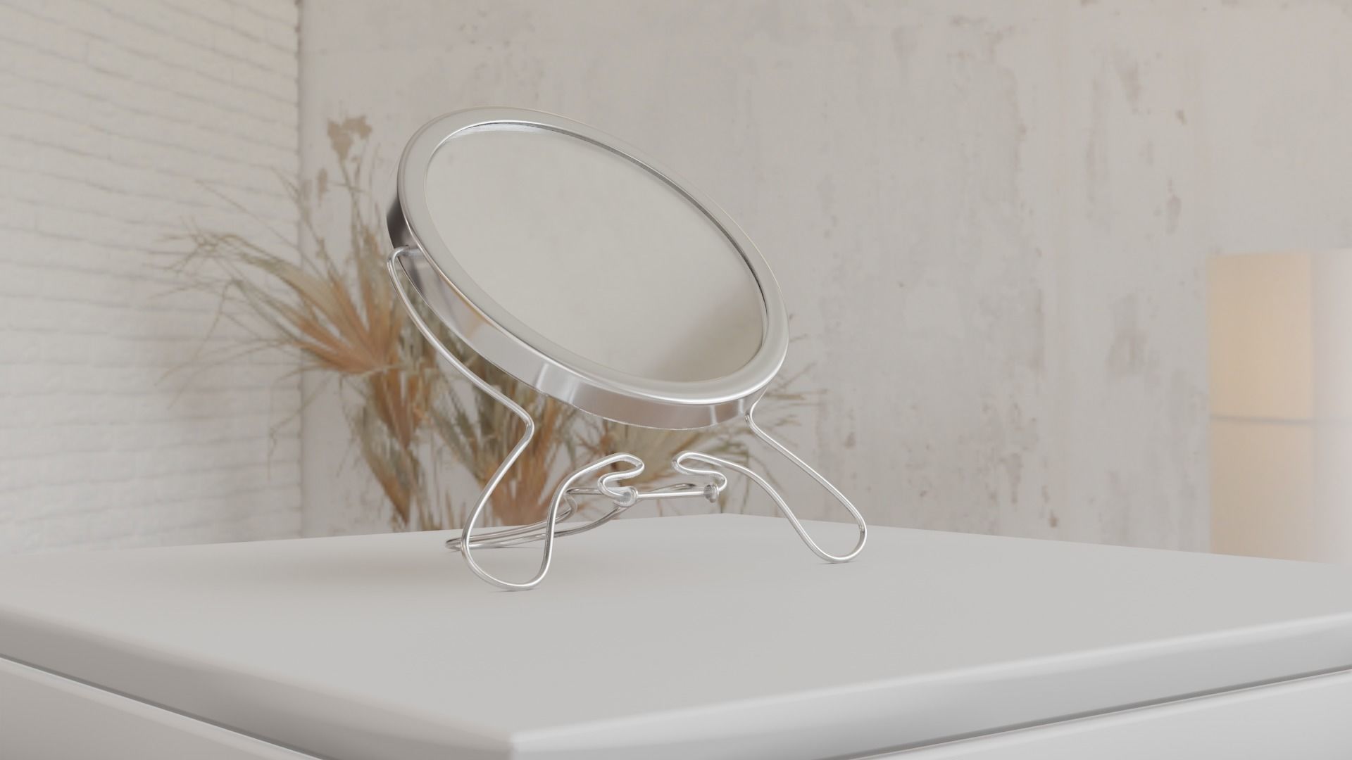 Makeup mirror metal Free low-poly 3D model_8