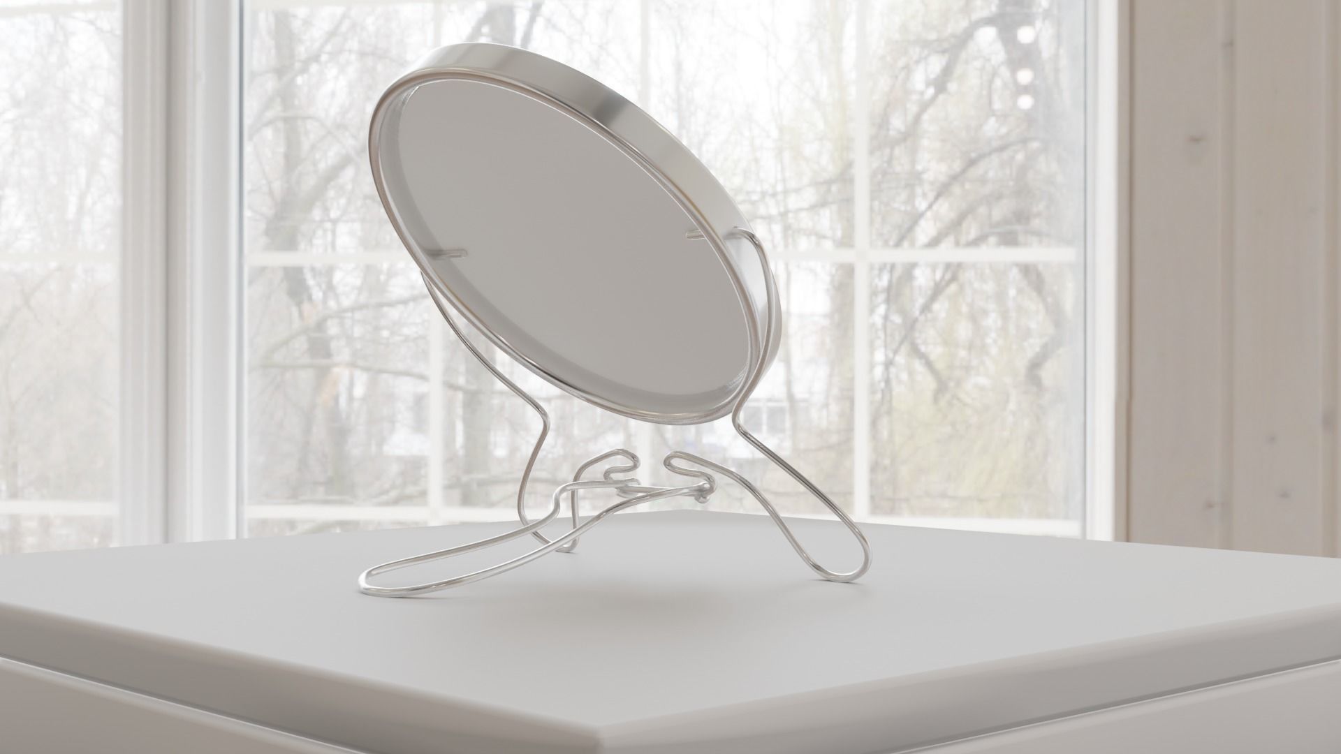 Makeup mirror metal Free low-poly 3D model_15