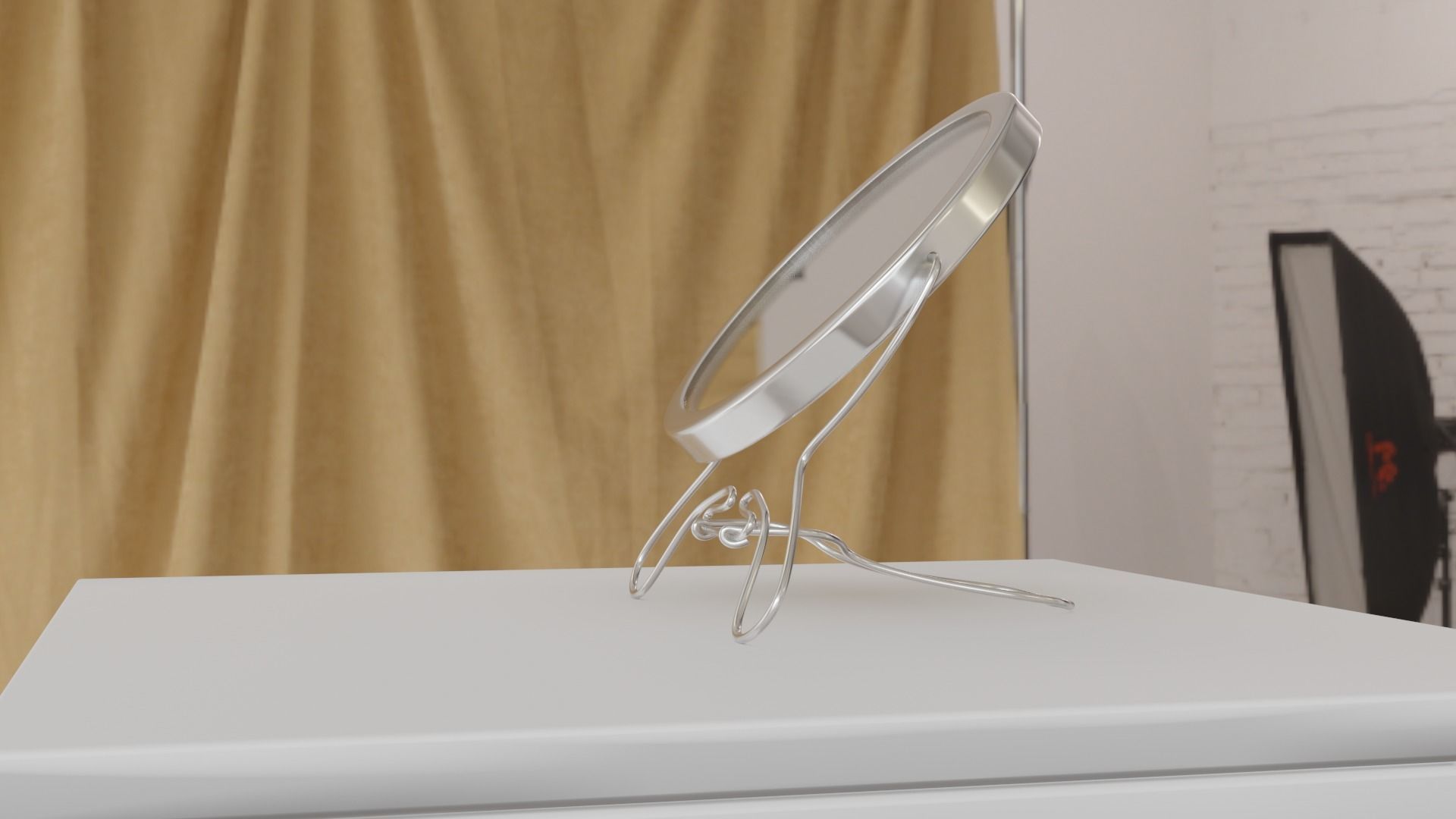 Makeup mirror metal Free low-poly 3D model_25