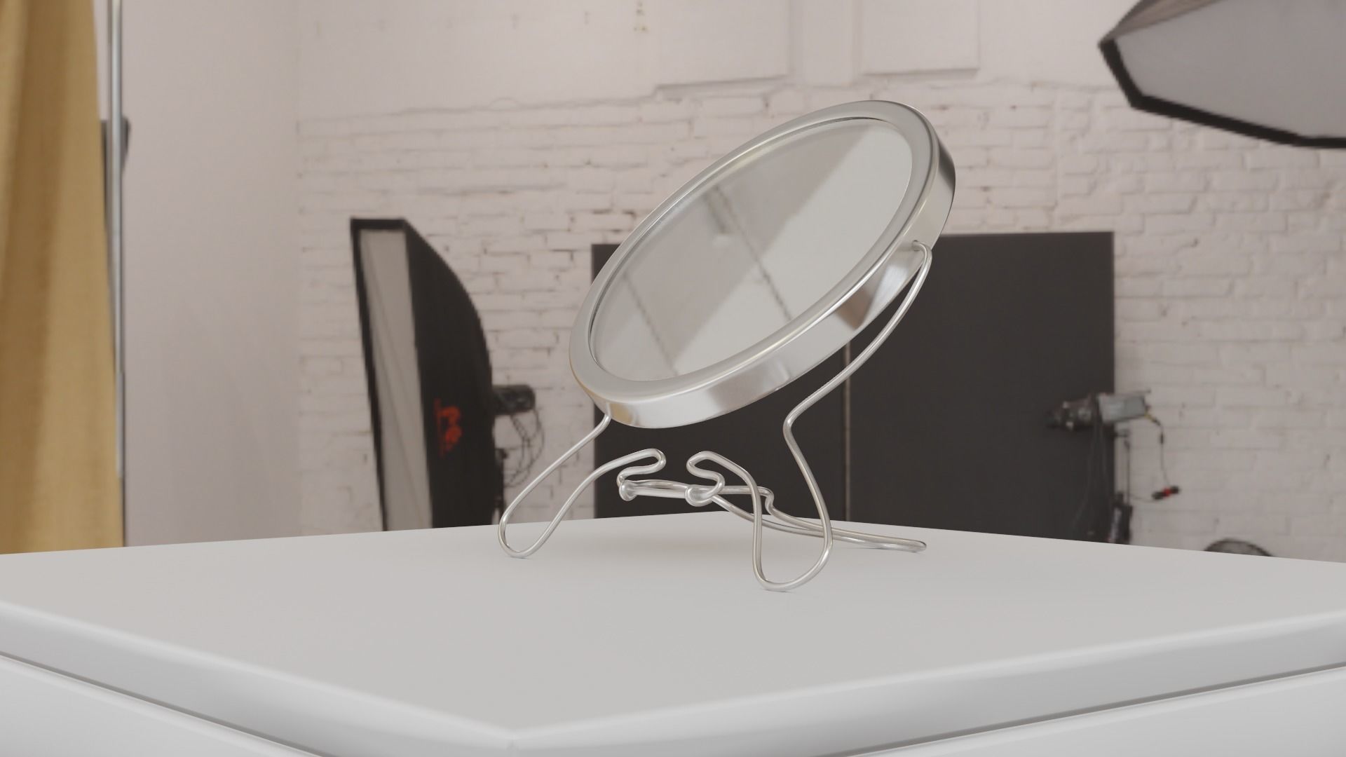 Makeup mirror metal Free low-poly 3D model_27