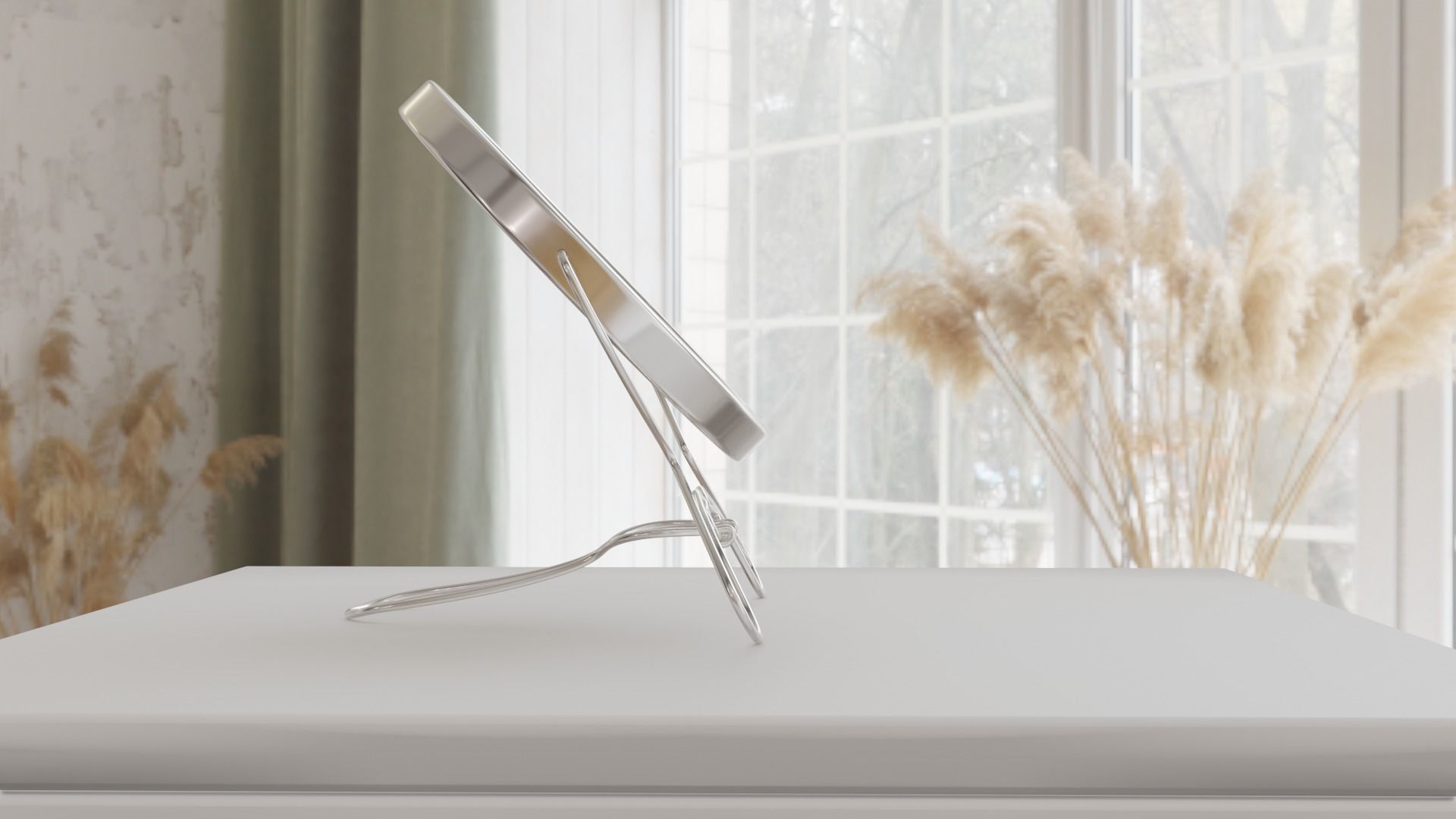 Makeup mirror metal Free low-poly 3D model_12