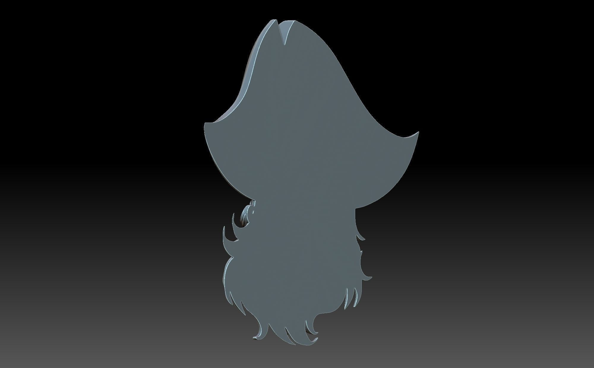 Pirate head 3D print model_4