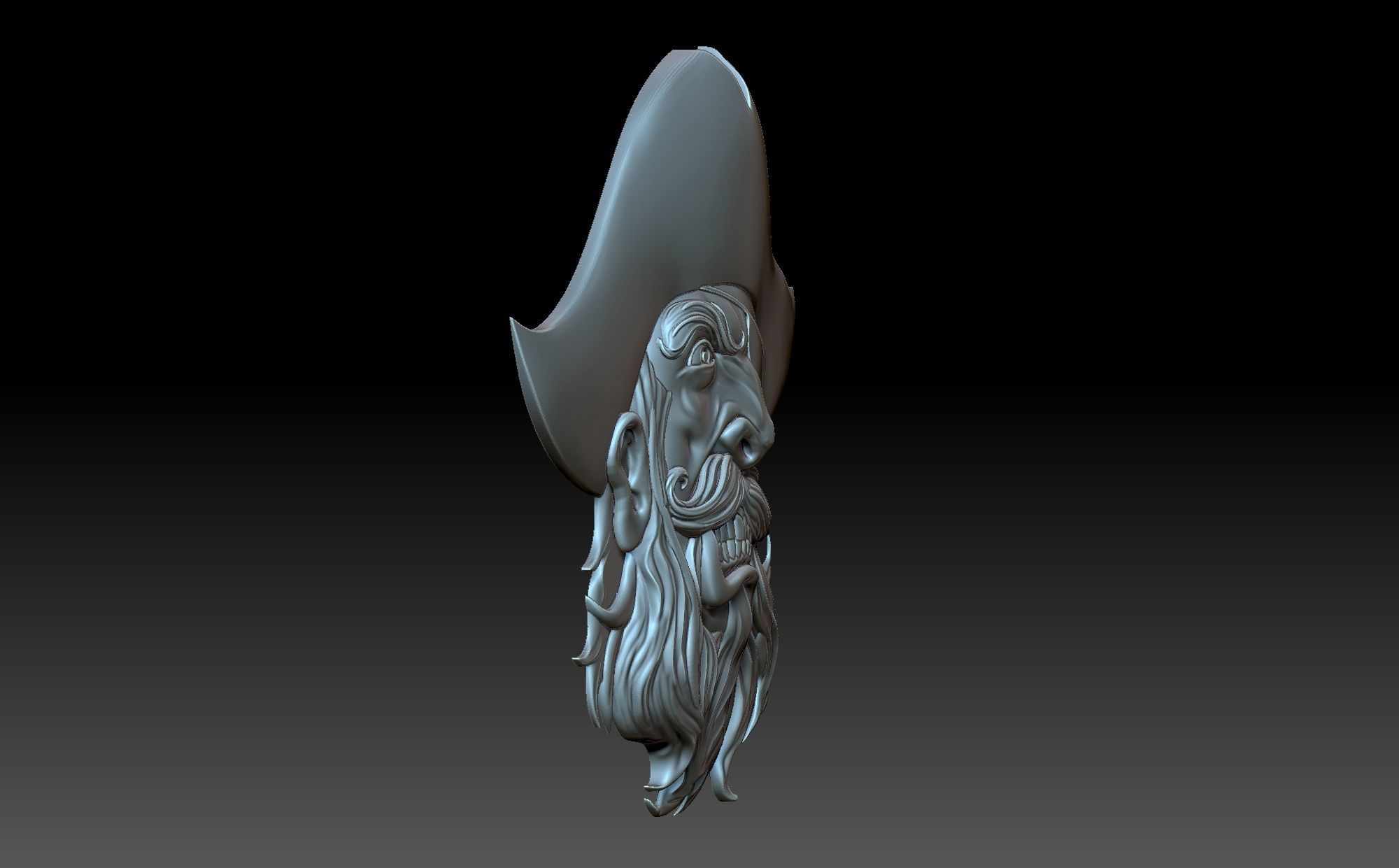 Pirate head 3D print model_6