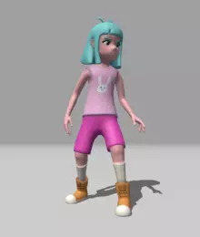 The Little Girl Amy 3D print model_0