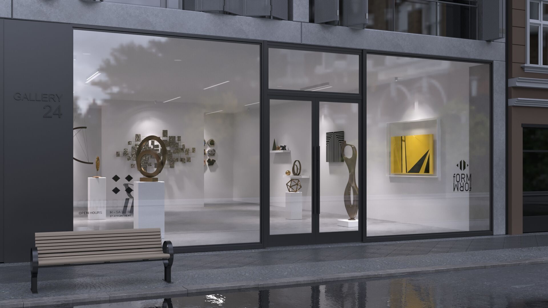 Interior Scene 05 - Art Gallery 3D model_2