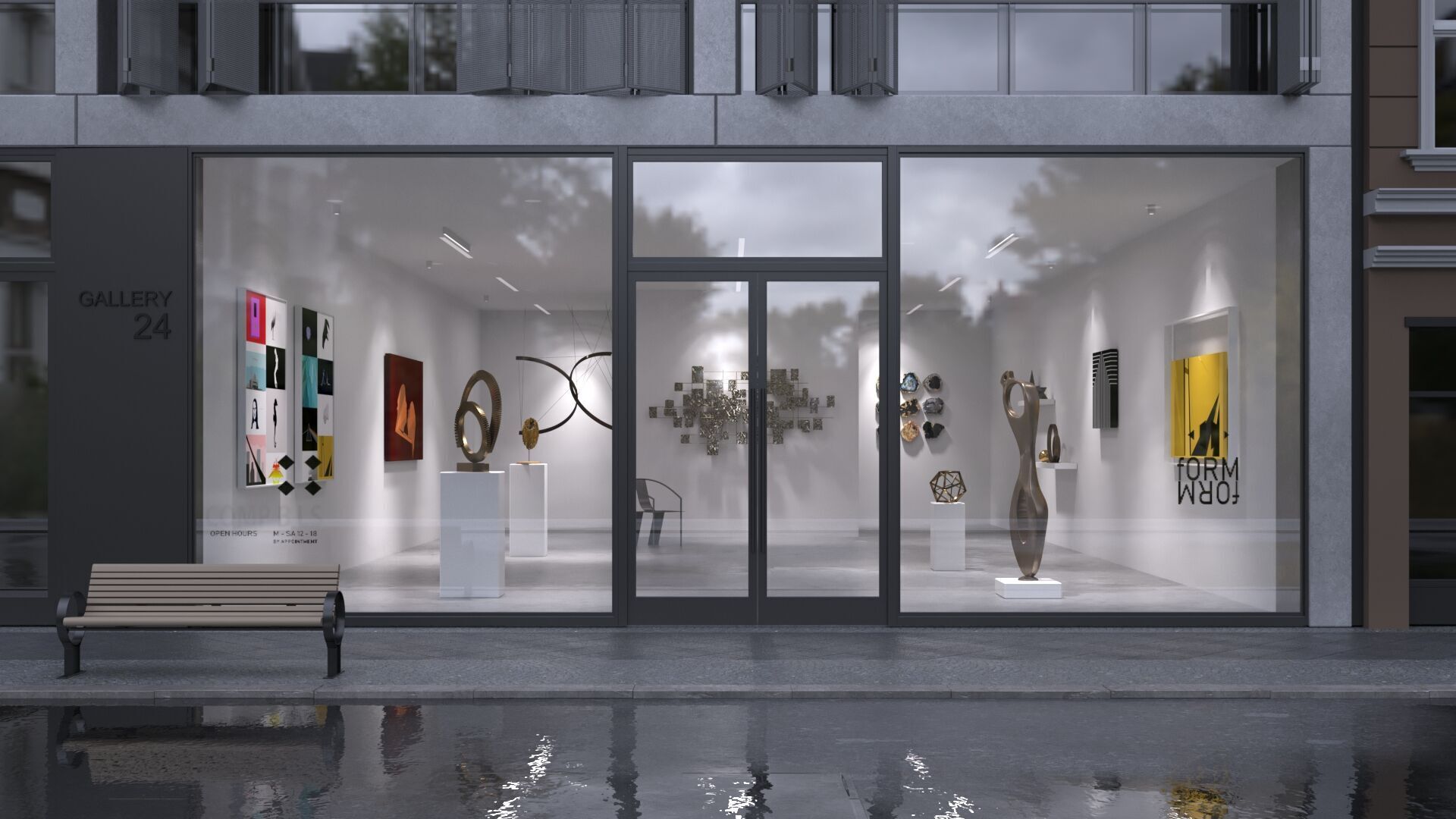 Interior Scene 05 - Art Gallery 3D model_1