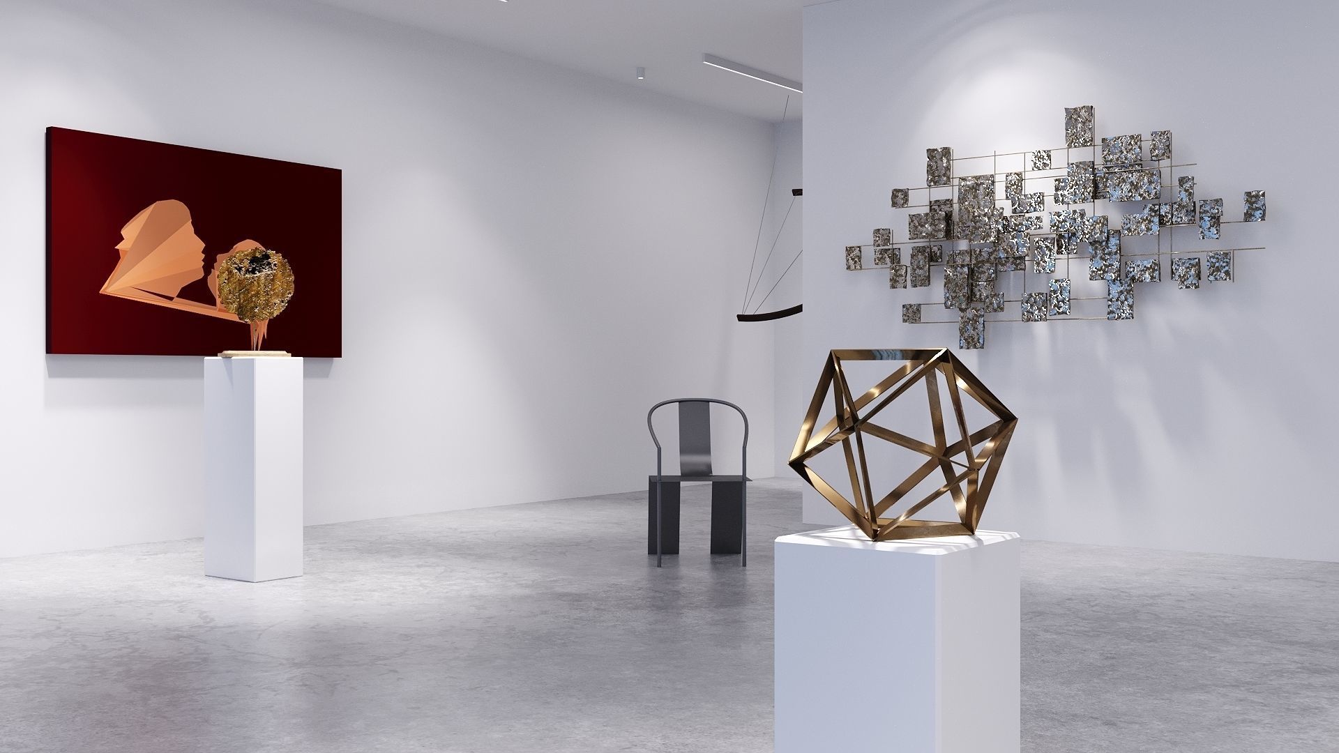 Interior Scene 05 - Art Gallery 3D model_4