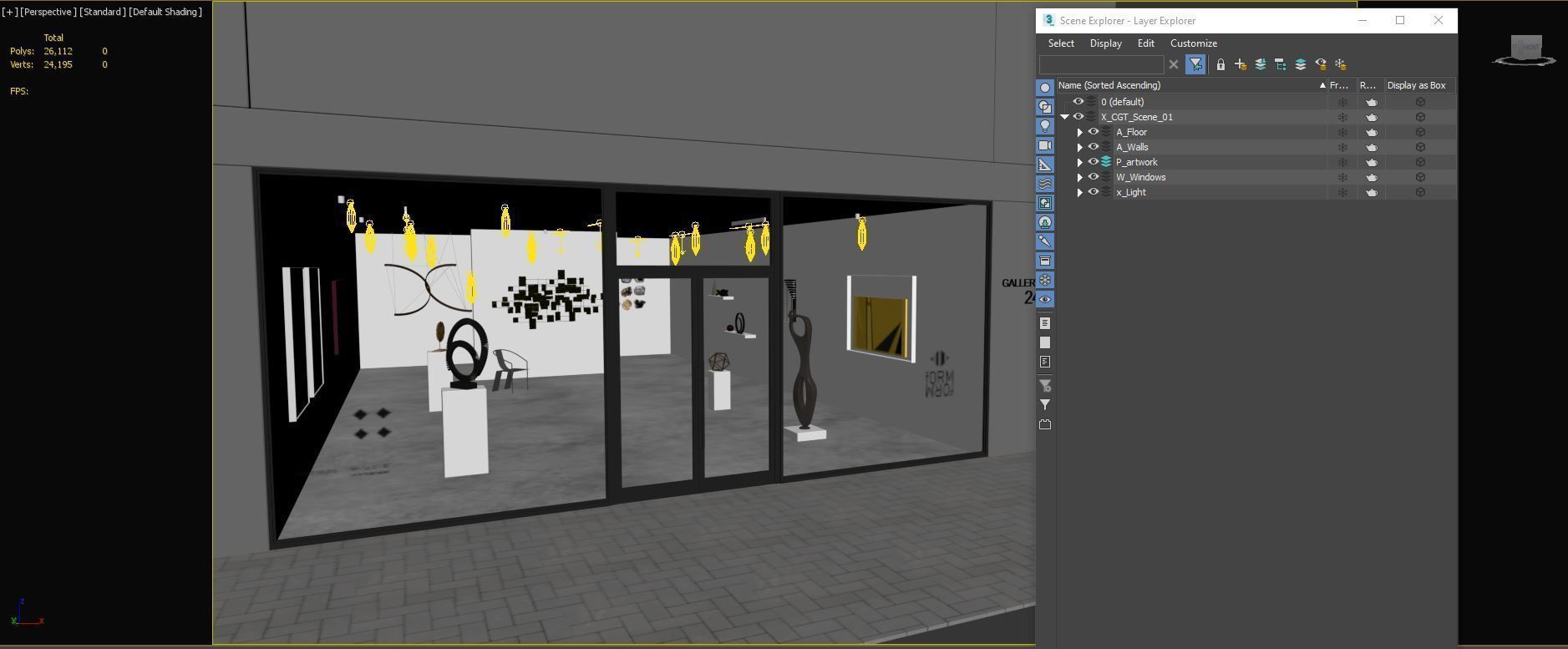 Interior Scene 05 - Art Gallery 3D model_9