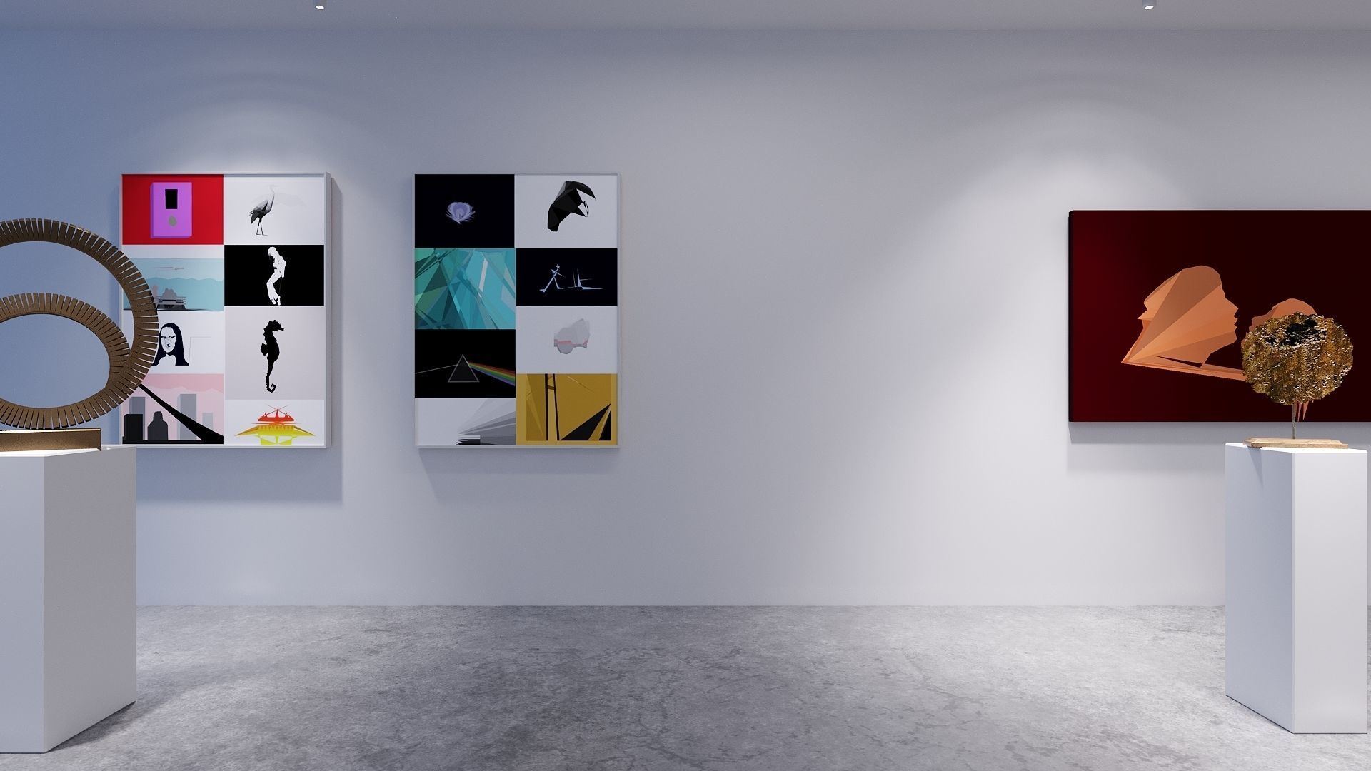 Interior Scene 05 - Art Gallery 3D model_8