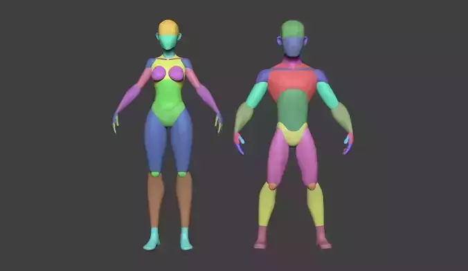 Stylized Male and Female Basemesh