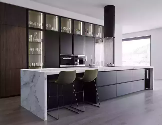 Modern kitchen 12 3D model