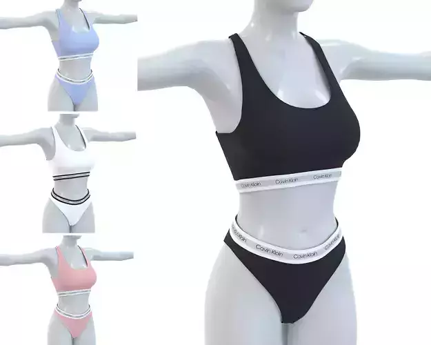 CK Sport Bra and Underwear Clothing Low-poly 3D model