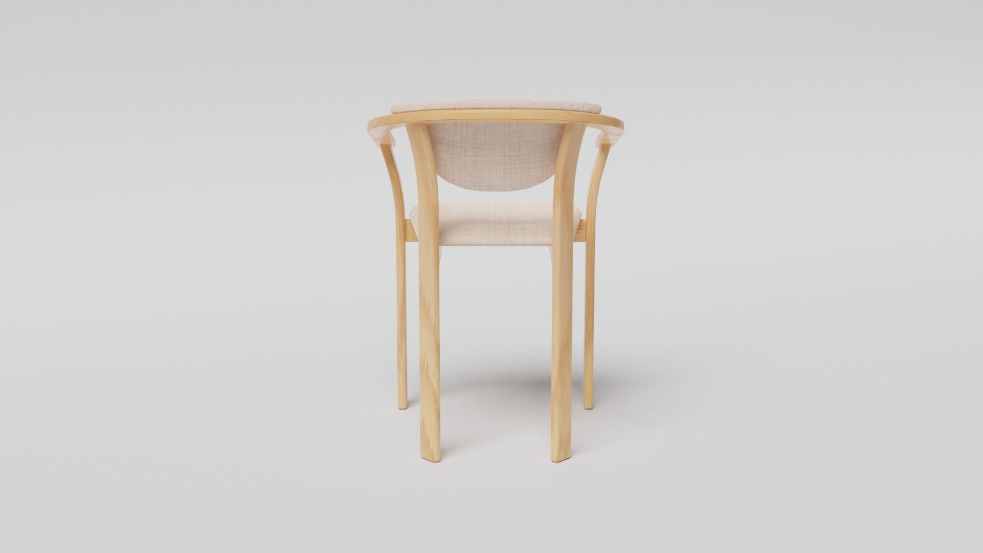 Modern chair Low-poly 3D model_1