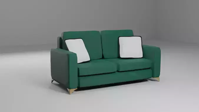 Green Sofa 3D Model