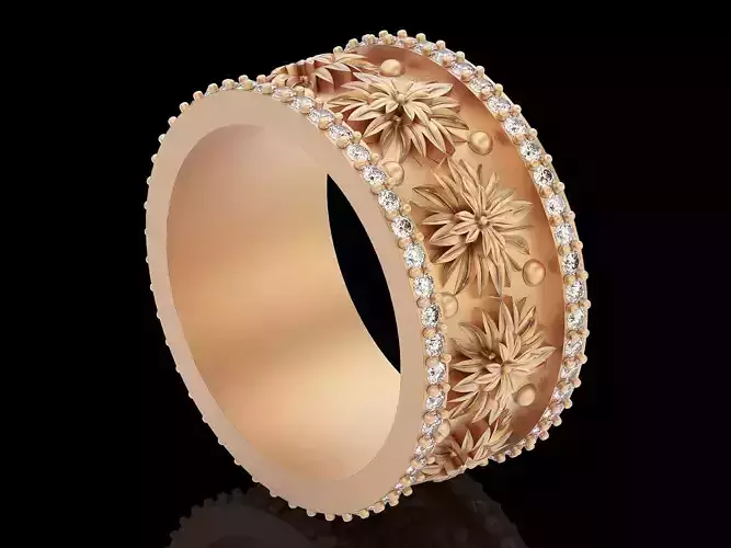 Lux ring silver gold  jewelry printable 3D model