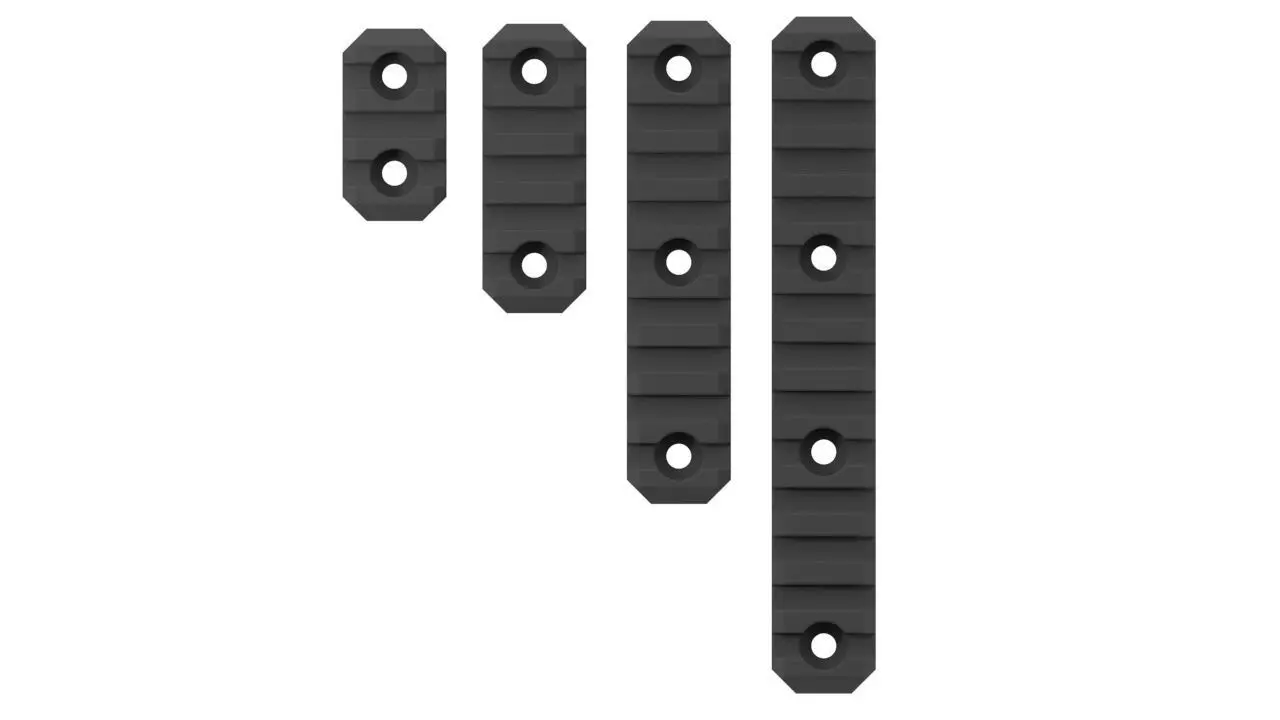 Picatinny Rail pack 3-5-9-12 Slots 3D model_0