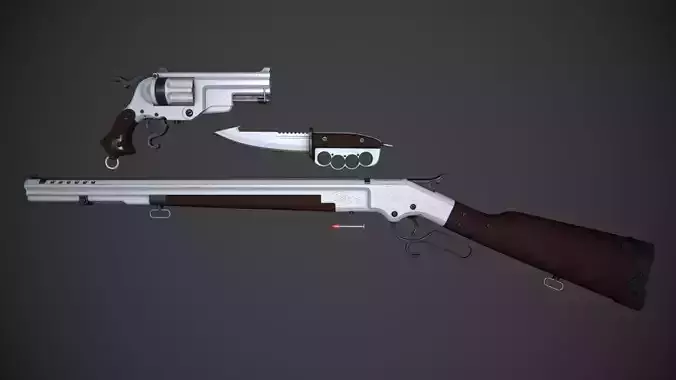 Stylized game ready weapons 
