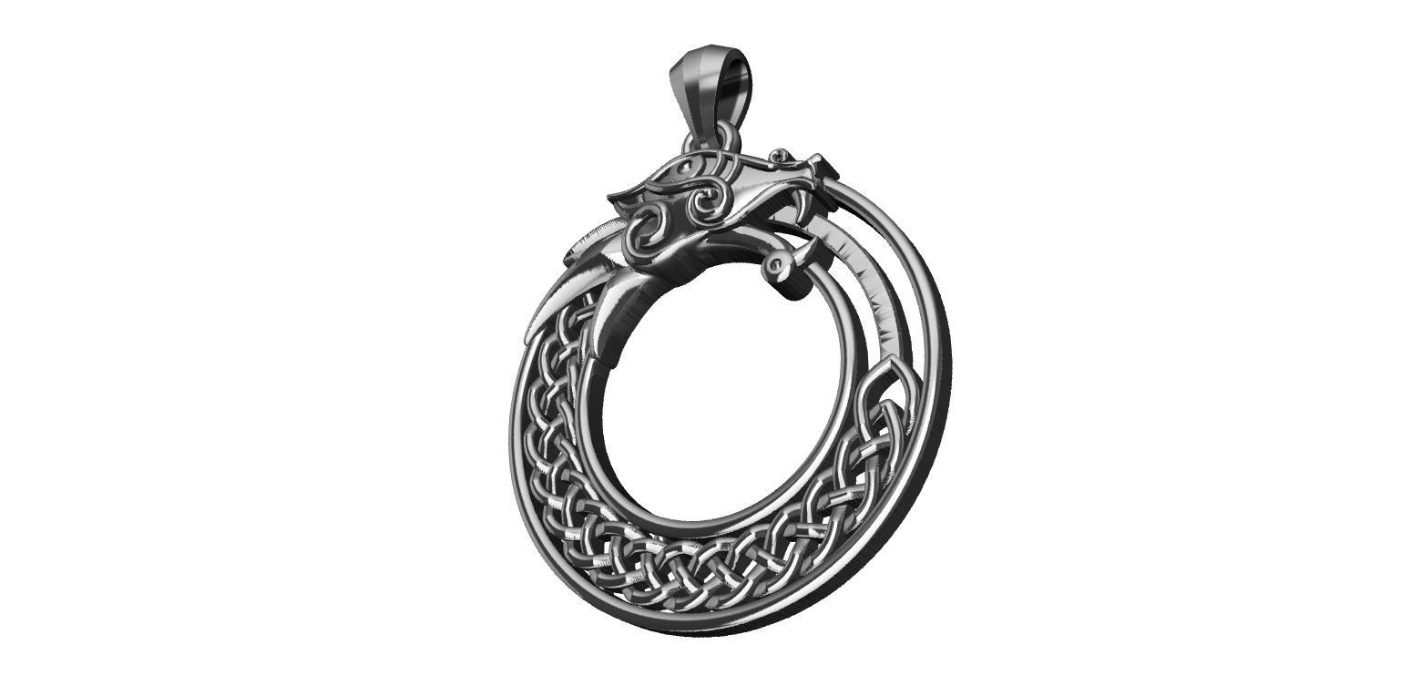 Celtic Dragon  3D print model_2