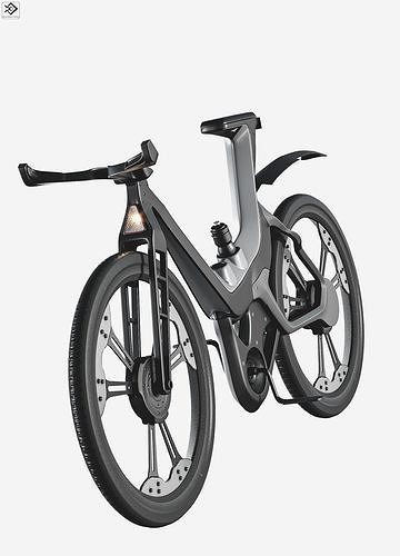 Modern  Electric Bicycle 8K Low-poly 3D model