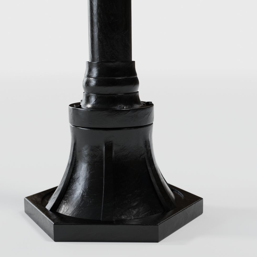 Vintage Street Lamp Collection Low-poly 3D model_9