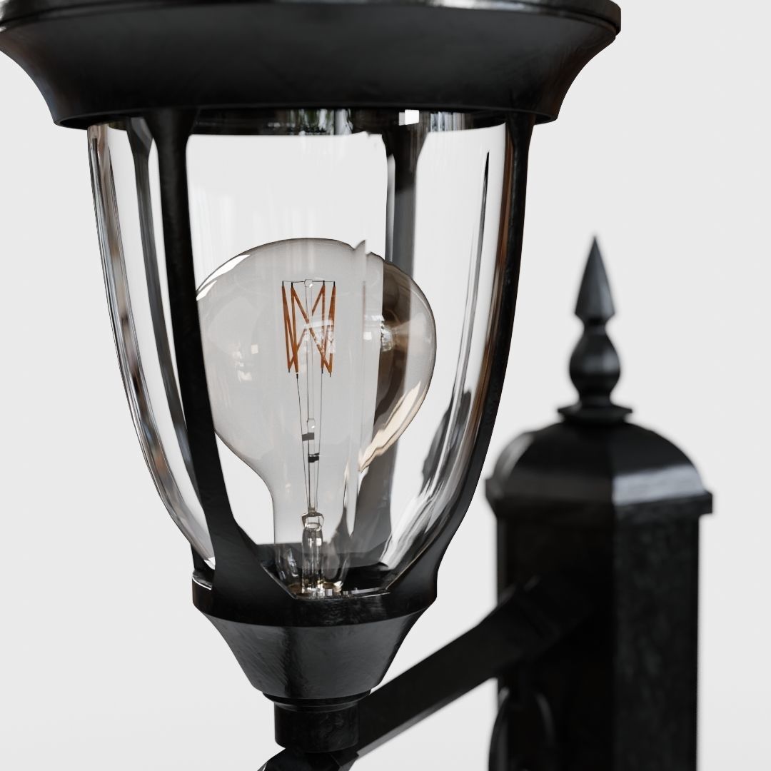 Vintage Street Lamp Collection Low-poly 3D model_3