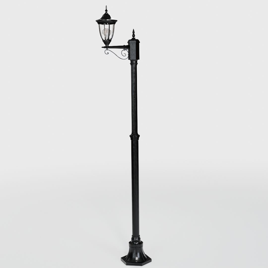 Vintage Street Lamp Collection Low-poly 3D model_1