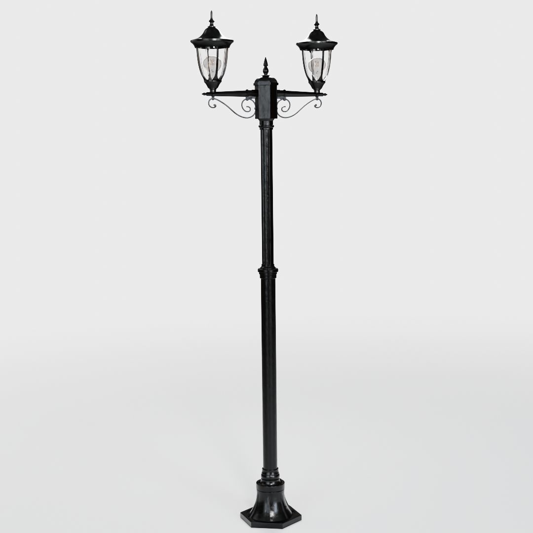 Vintage Street Lamp Collection Low-poly 3D model_4
