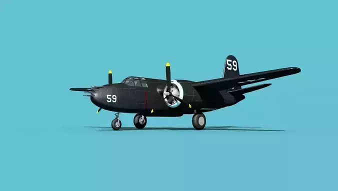 Douglas P70 Night Hawk V02 3D model