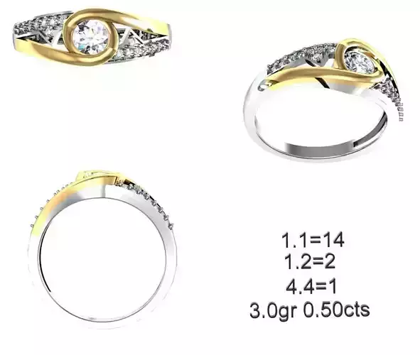 Women Solitaire Ring 034