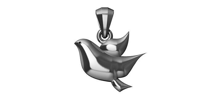 Pigeon Dove pendant 3D print model