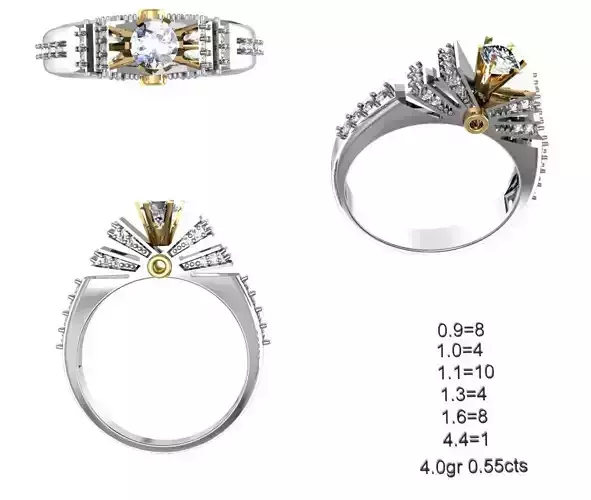 Women Solitaire Ring 043