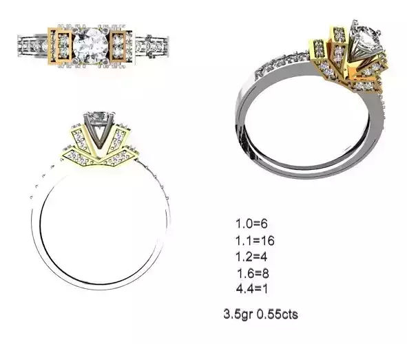 Women Solitaire Ring 044