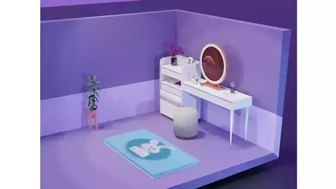 vanity room and Mirror